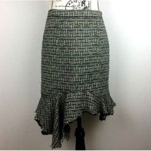 Anthropologie Elevenses 4 Black Blue Tweed Skirt♥️